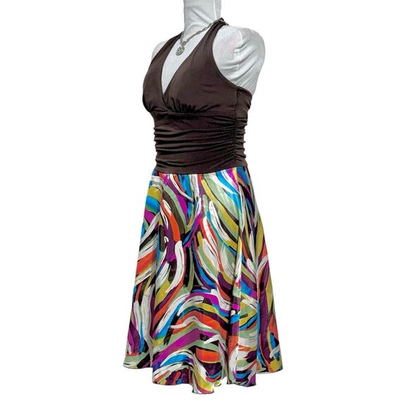 Vintage 90s Y2K Cleavage Handkerchief Pixie Fairy Halter Dress Medium - Picture 5 of 9